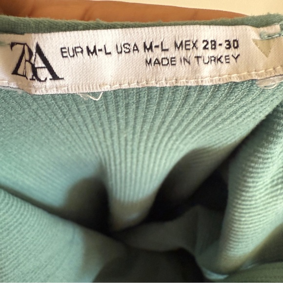 Zara Seamless Sage Green Knit Jumpsuit Sz M L - Picture 9 of 11